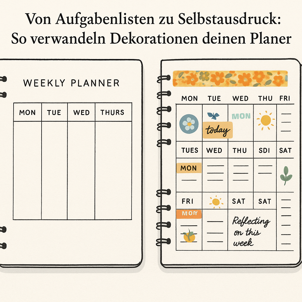 Wie Dekorationen deinen Planer in ein kreatives Werkzeug verwandeln